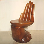 Chair with hand small carving furniture