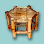 Bamboo small hexagon table