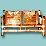 Bamboo sofa with crafted design