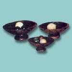 Stained crackled Mactan bowl Mactan stone