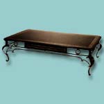 Wrought iron table.