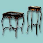 Wrought iron table set.