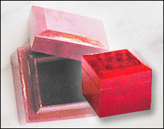 Red coral(prohibited for export) square box.