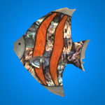 Shell brooches crafted in fish design