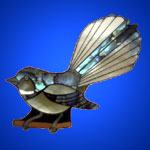 Shell brooches crafted in bird design