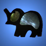 Shell broolches crafted in elephant design