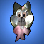 Shell brooches crafted in bear design